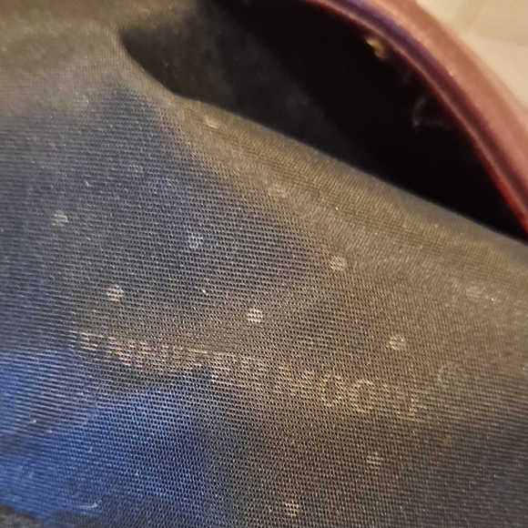 Jennifer Moore Dark Brown Burgundy Oxblood Smooth Leather Crossbody Bag - Picture 10 of 11